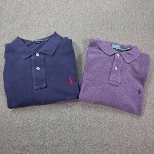 2 X Ralph Lauren Polo Mens Short Sleeve Shirt Blue‎ Polo Bundle - XXL